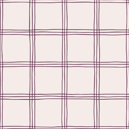 Organic Grid Mauve Beige Wallpaper⁠