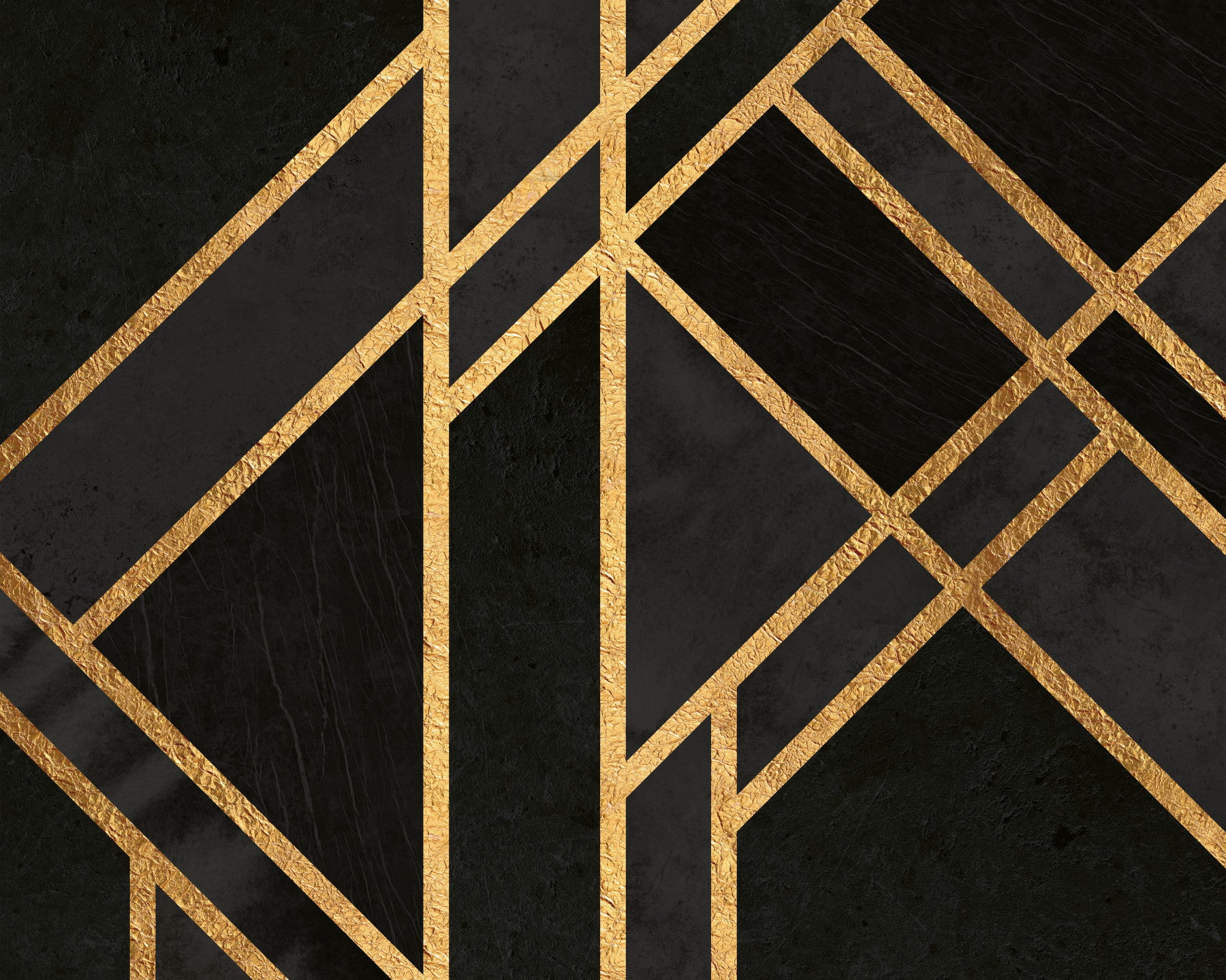 Urban Black Art Deco Wall Mural in your room — zoomed