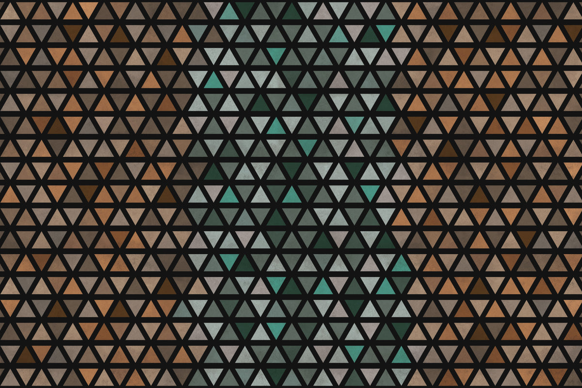 Earthy Tones Triangles Wall Mural in your room