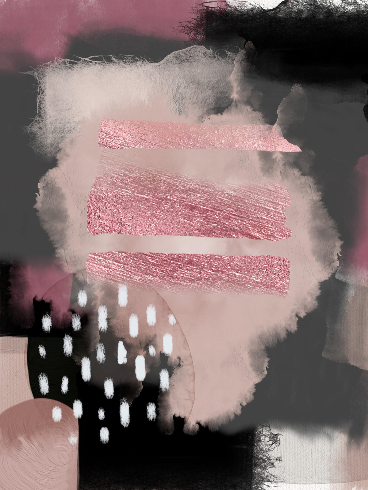 Pink Meditation Wall Mural in your room — zoomed