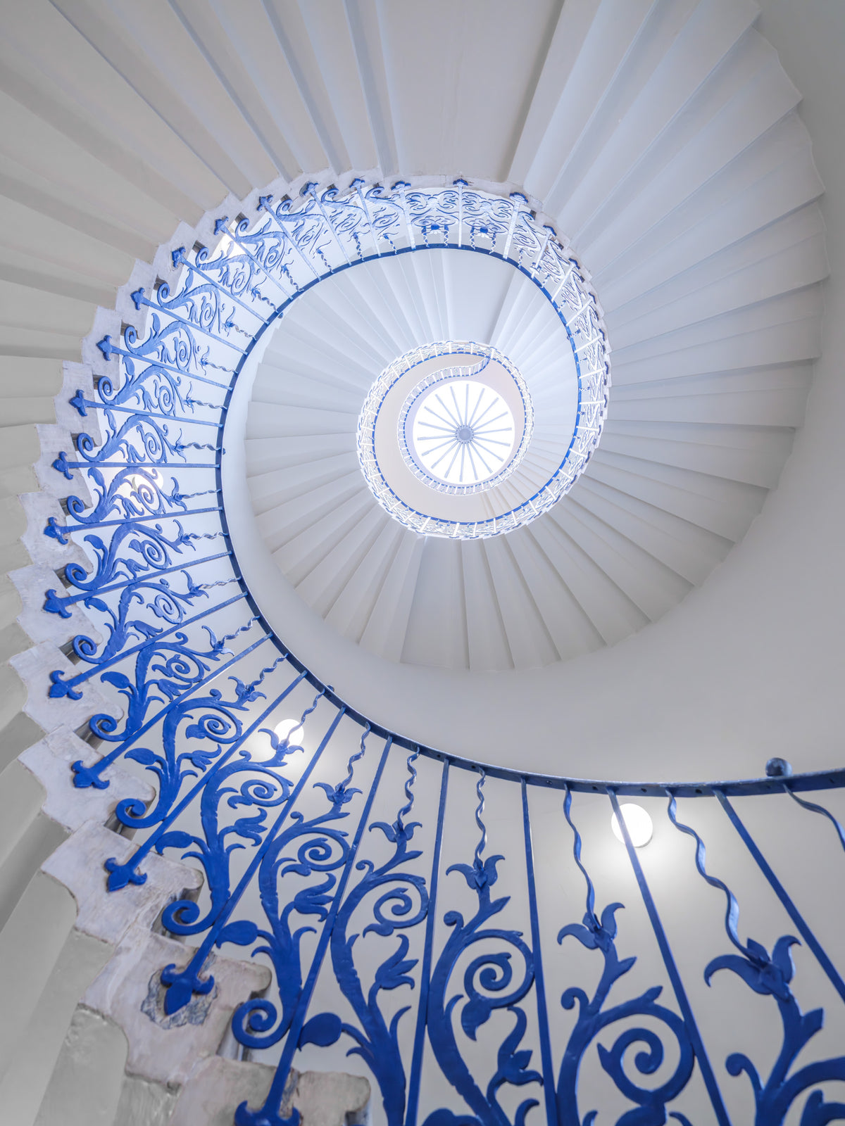 Ethereal Staircase Whirl Wall Mural in your room — zoomed