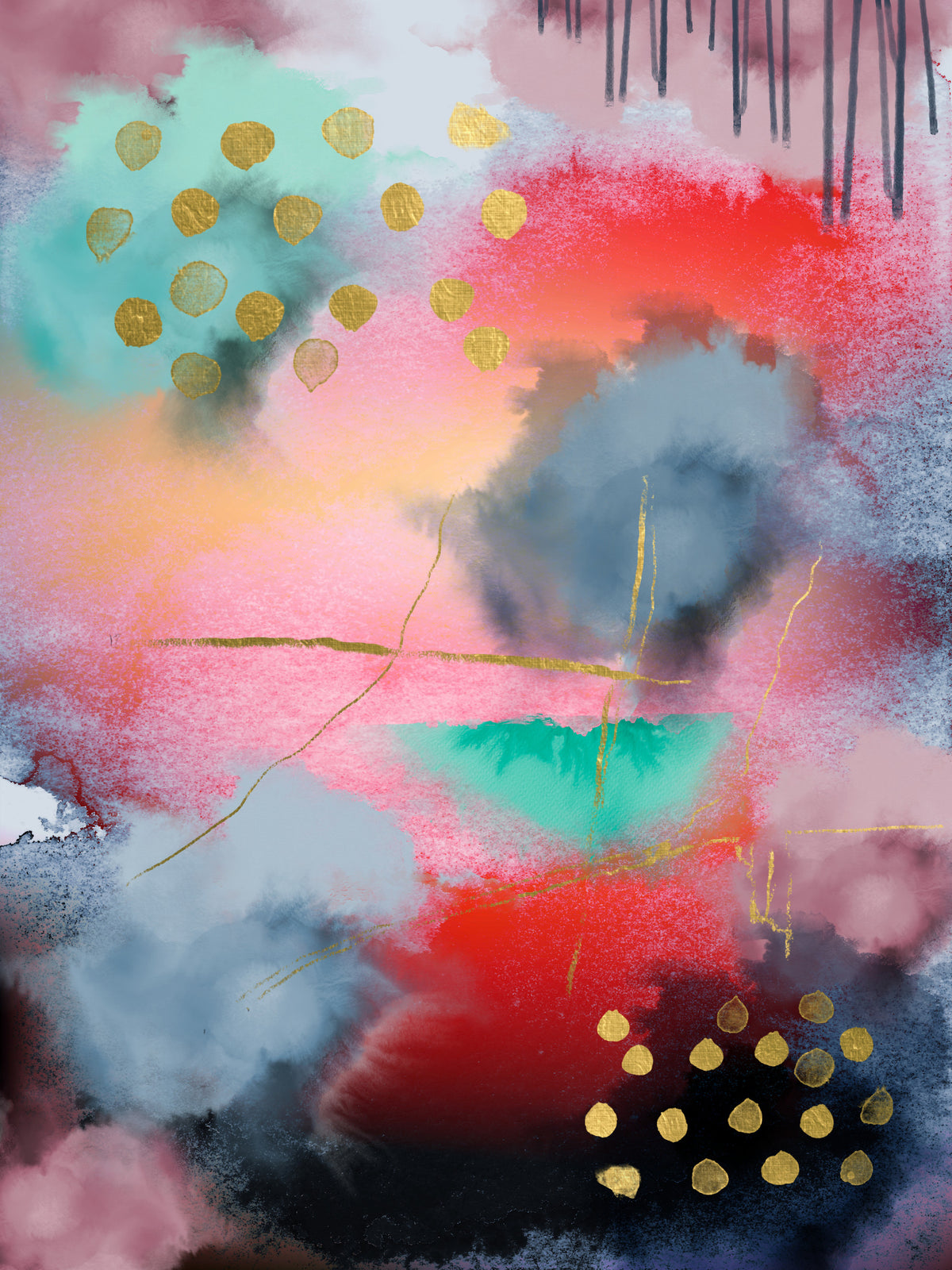 Ethereal Watercolor Escape Wall Mural in your room