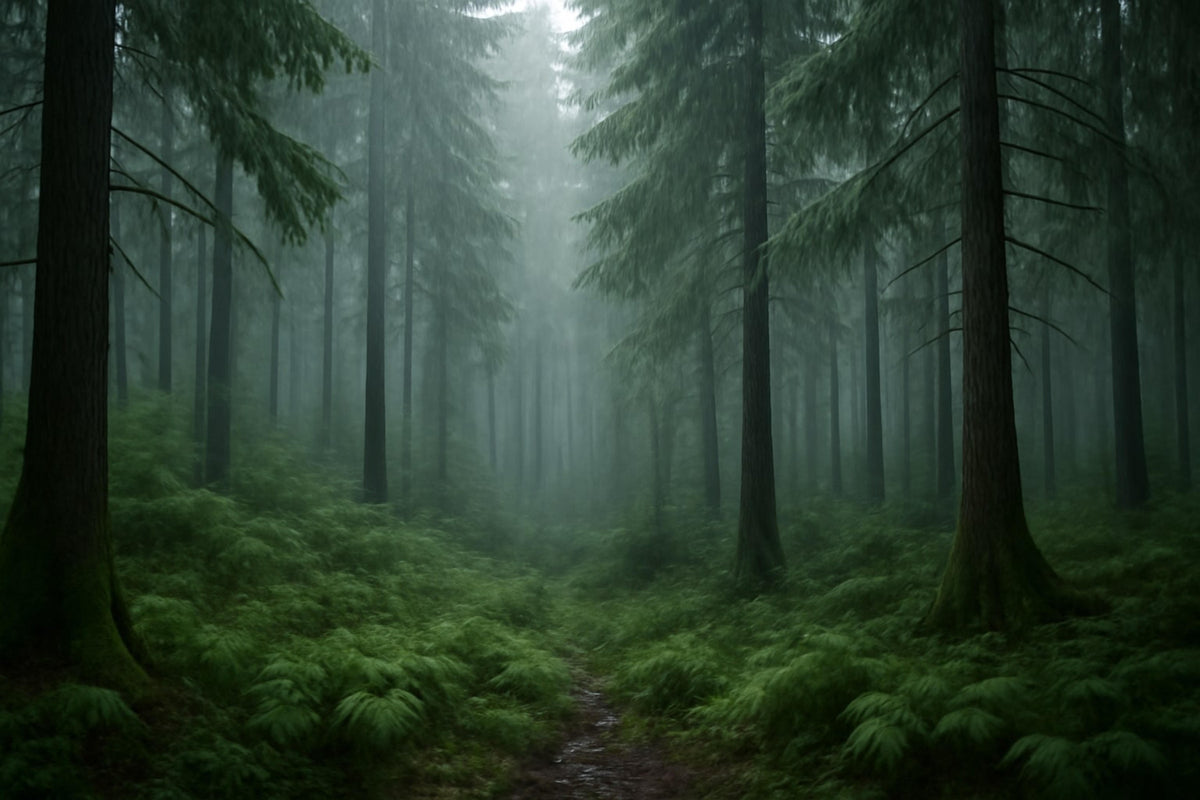 Foggy Wilderness  Wall Mural in your room
