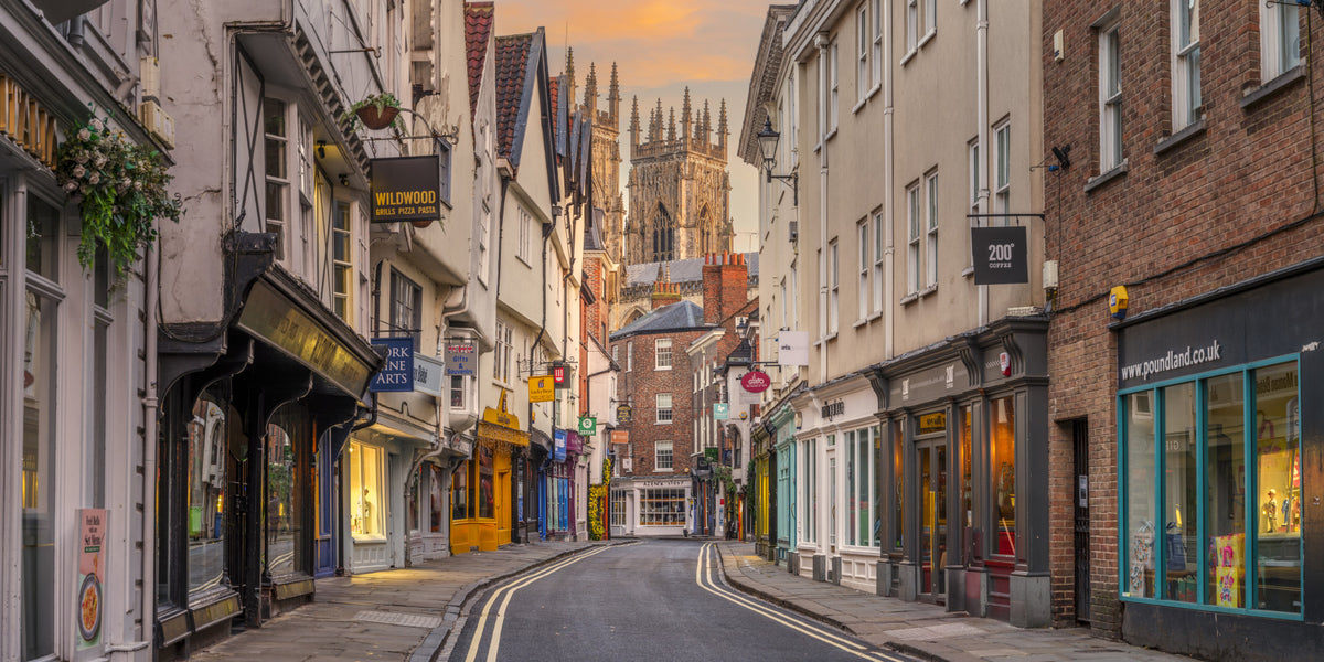 Historic Townscape at Twilight Wall Mural in your room