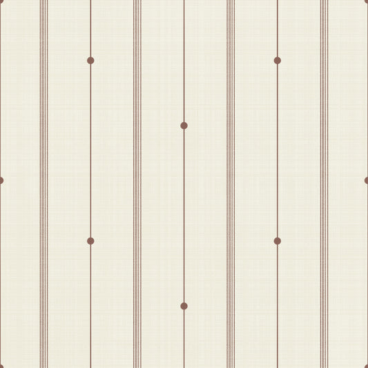 Refined Minimal Stripes Buttercream-Sienna Wallpaper⁠
