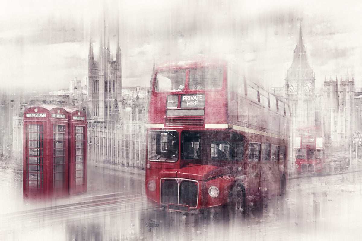 City-Art LONDON Westminster Collage  Wall Mural in your room — zoomed