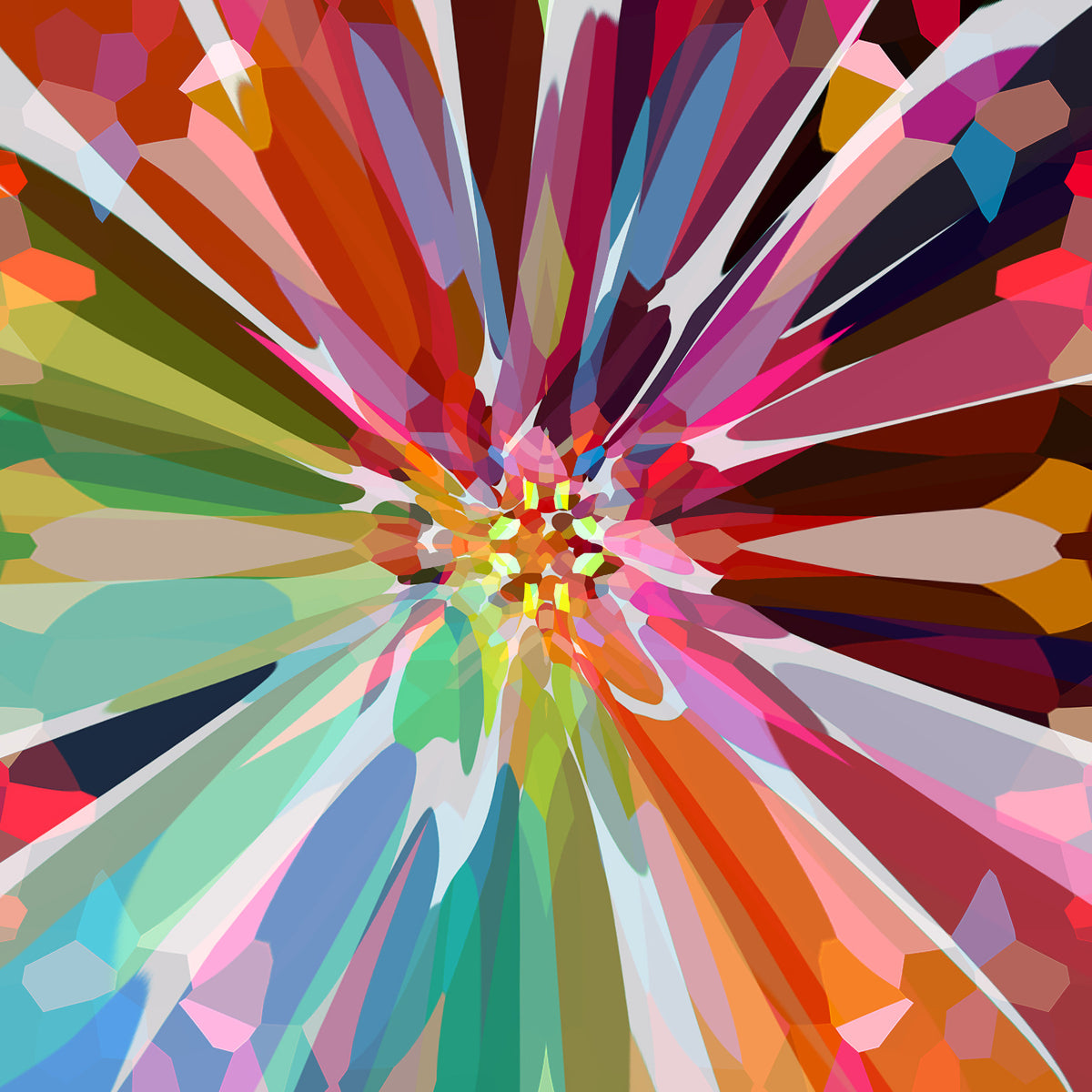 Prismatic Burst Wall Mural in your room