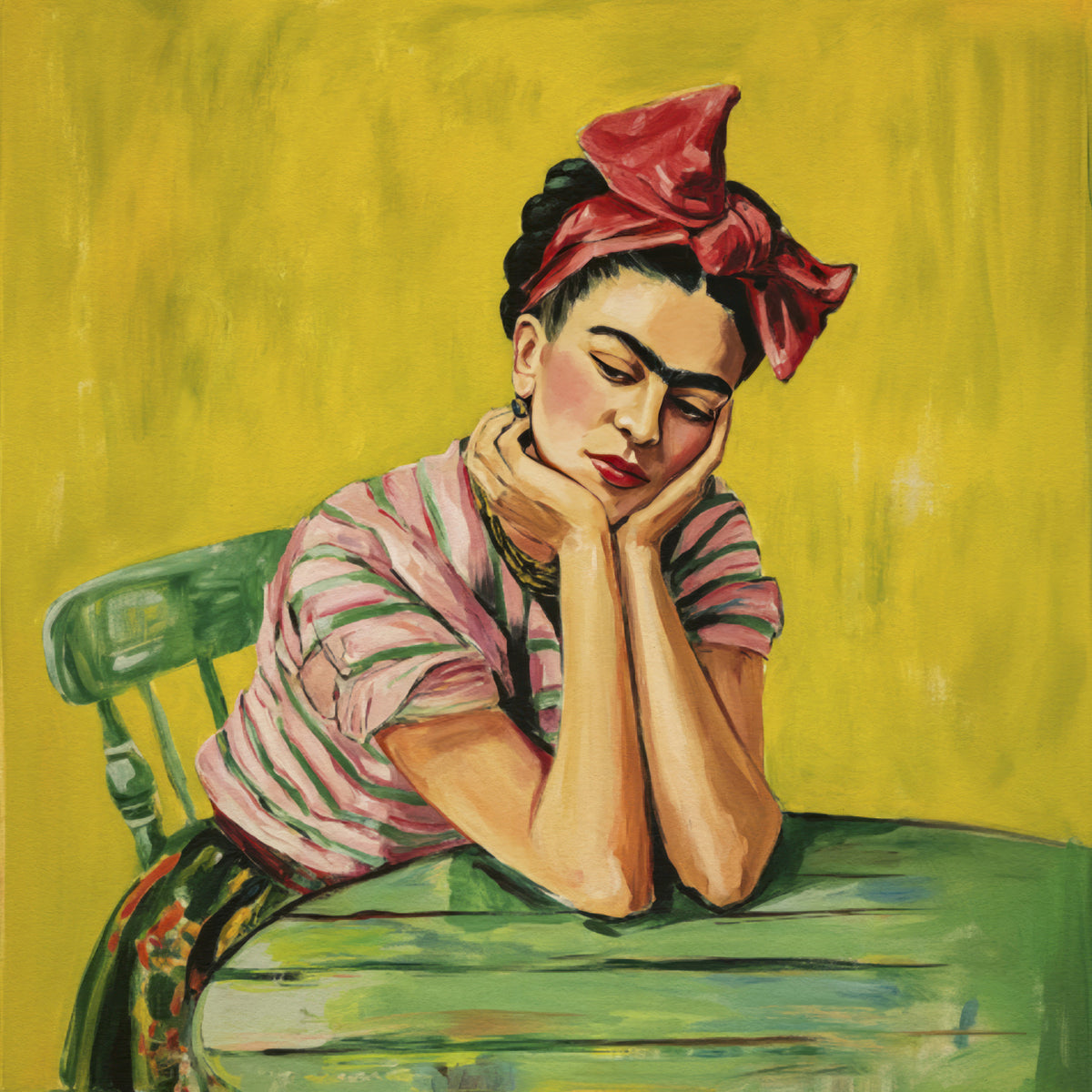 Mexican Muse Wall Mural in your room — zoomed
