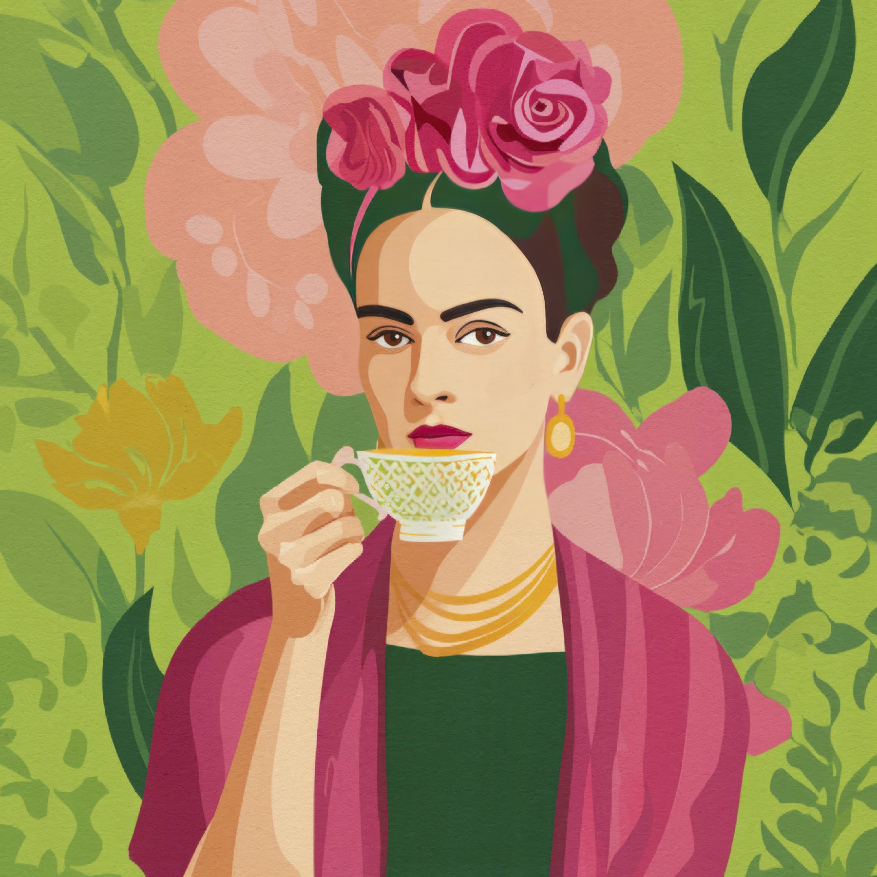 Exotic Botanical Mexican Beauty Wall Mural
