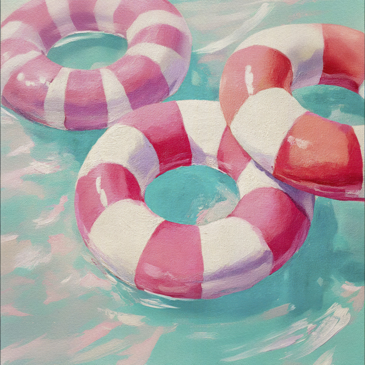Retro Pool Party Wall Mural in your room — zoomed