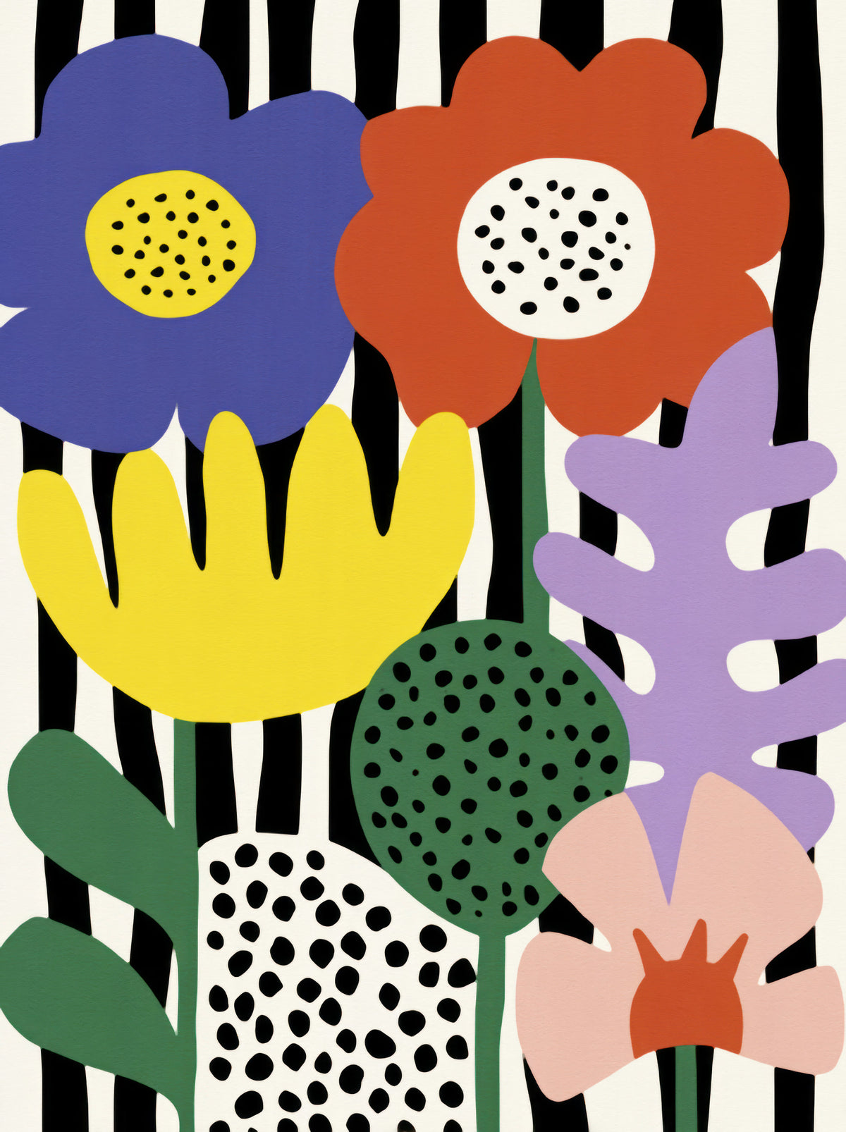 Bold Matisse Bloom Symphony Wall Mural in your room