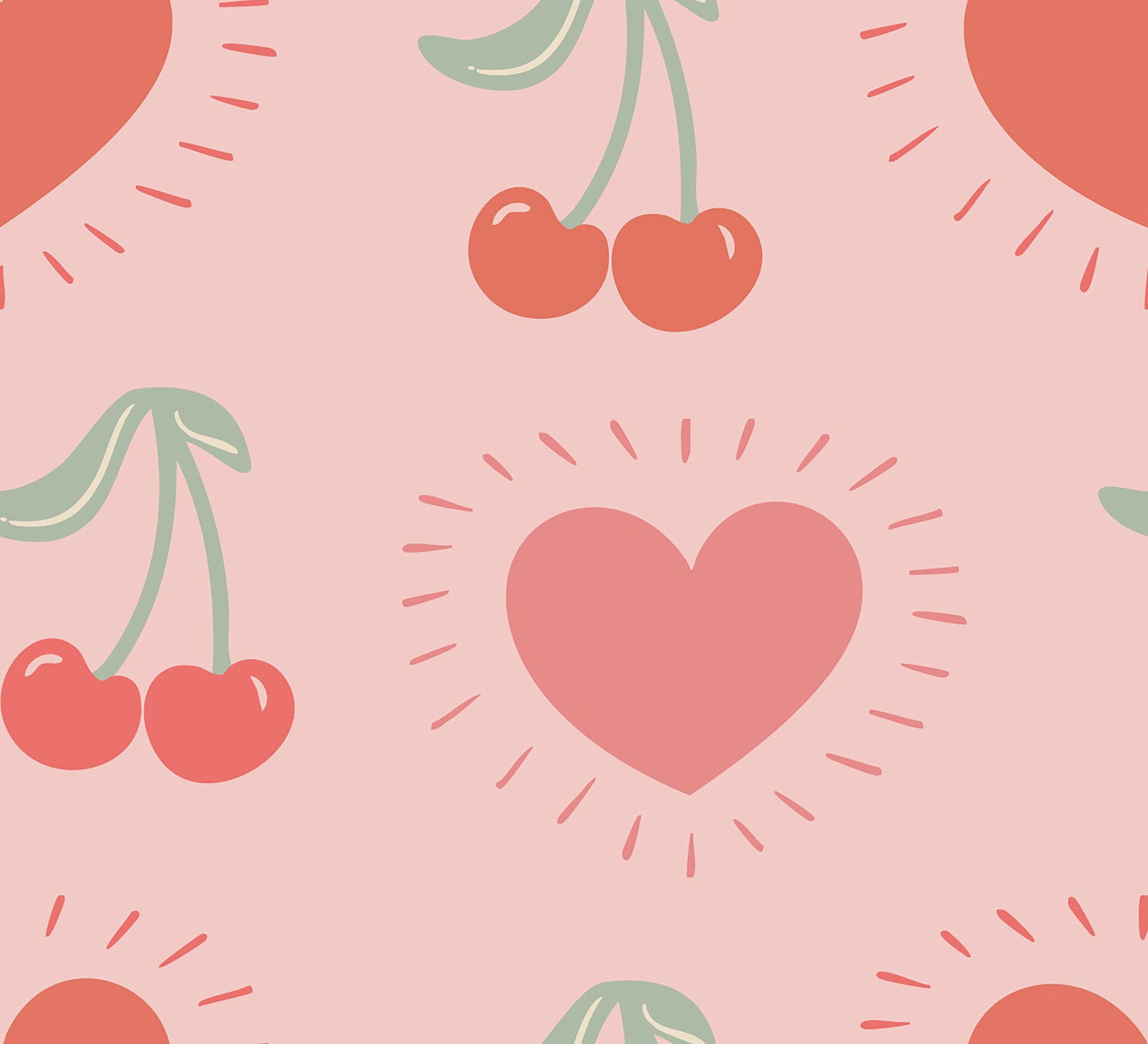 Sweetheart Cherries Wallpaper⁠ in your room — zoomed