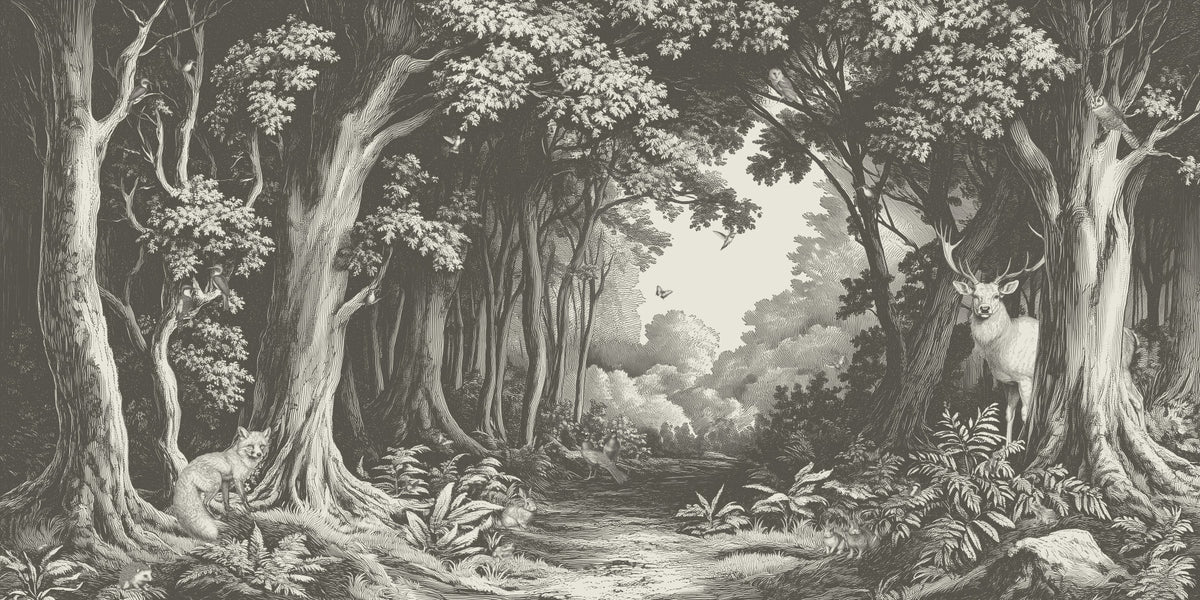 Into the Forest -  Slate Wall Mural in your room — zoomed