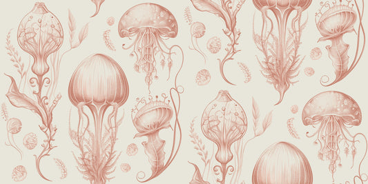Fantastic Jellyfish -  Peaches & Cream Wallpaper⁠