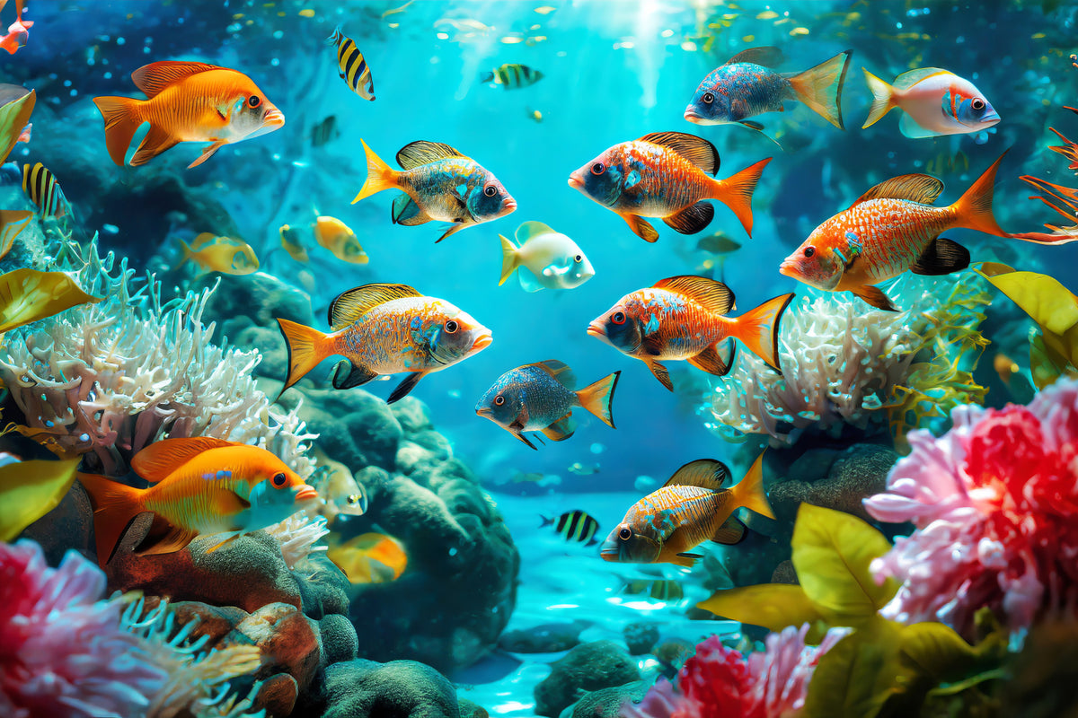 Aquatic Harmony Wall Mural in your room