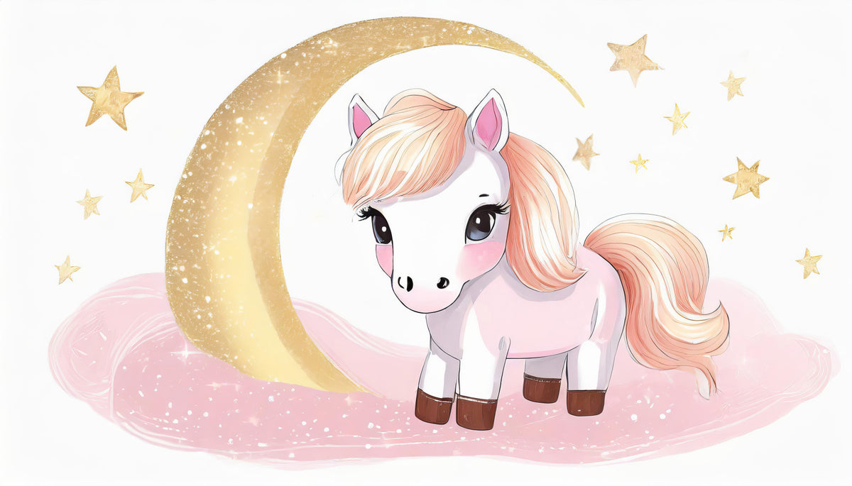 Little Star Pony Wall Mural in your room — zoomed