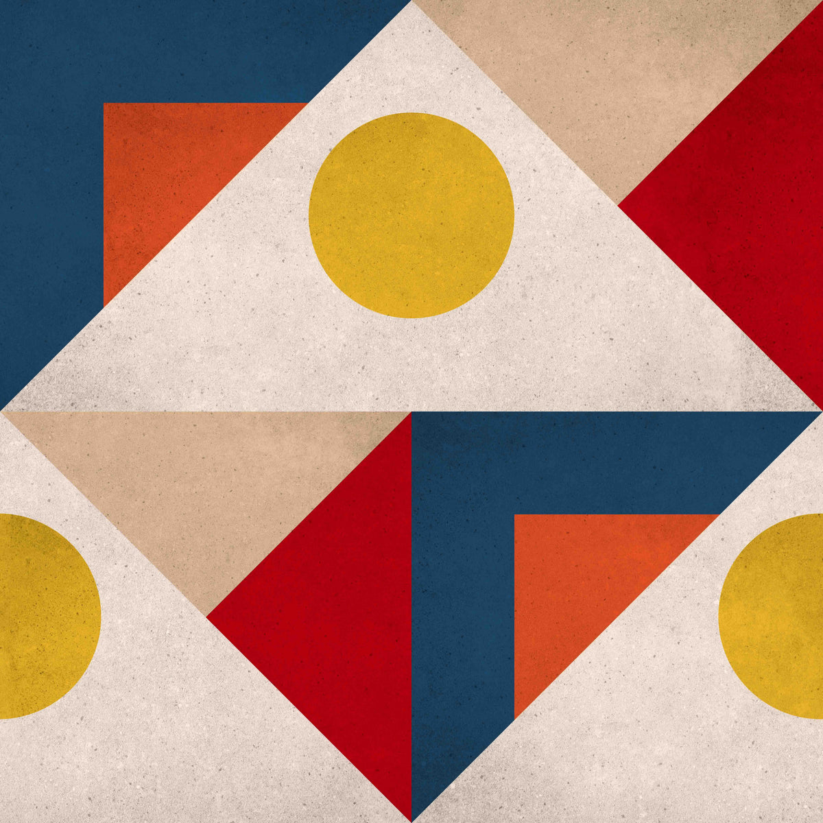 Mid Century Multicolor Wallpaper⁠ in your room