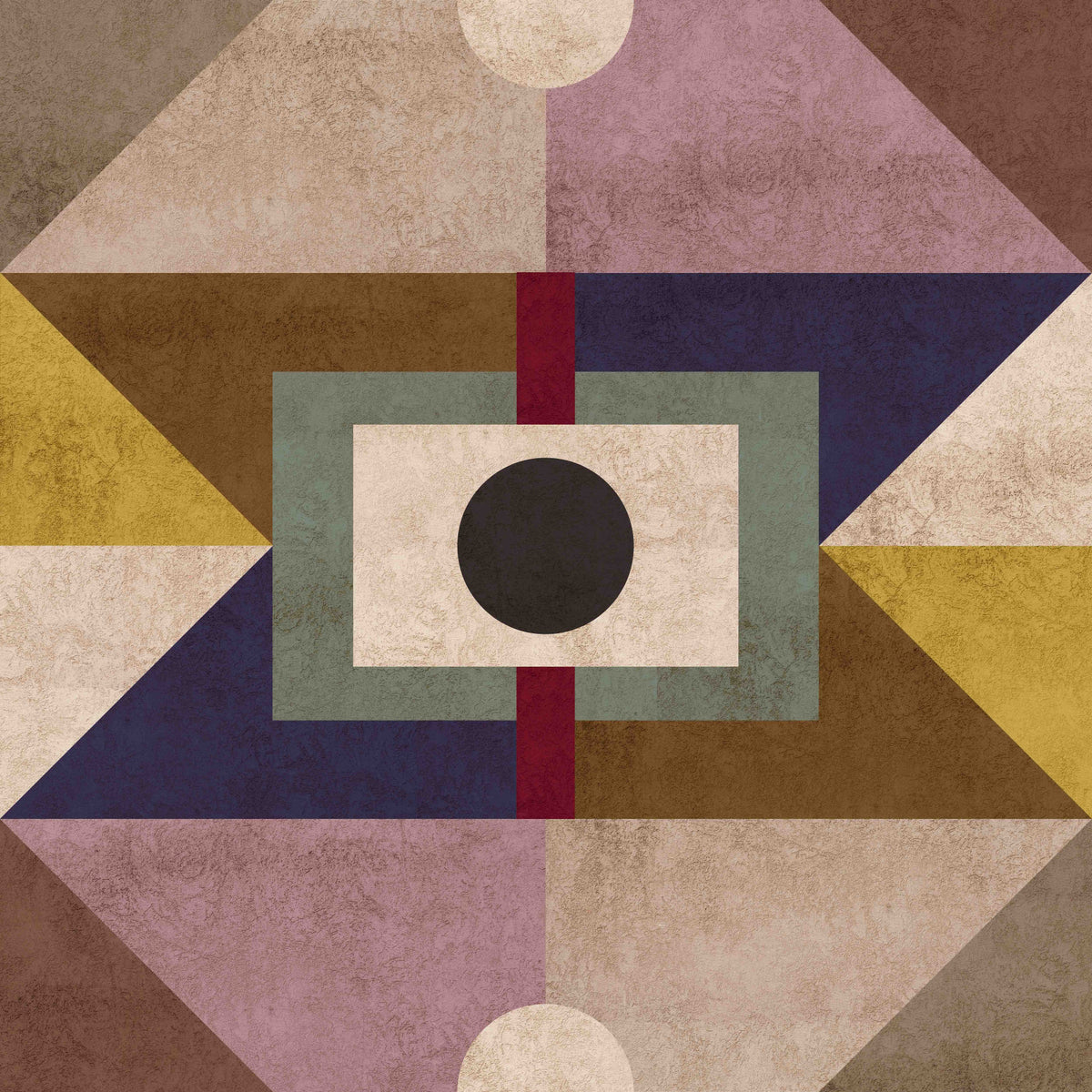 Mid Century Brown Wallpaper⁠ in your room — zoomed