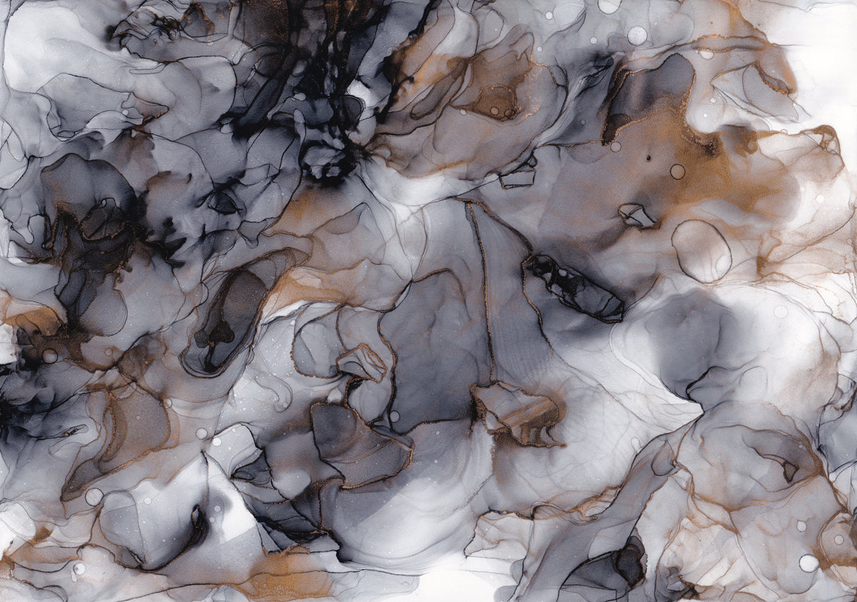 Gilded Smoke Wall Mural in your room — zoomed