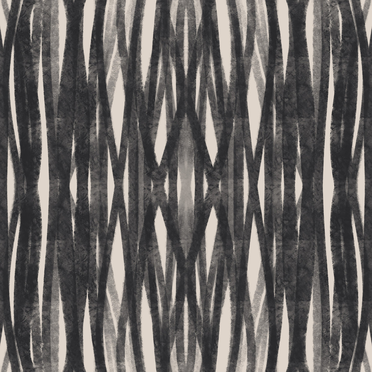 Ethereal Charcoal Weave Wallpaper⁠ in your room — zoomed