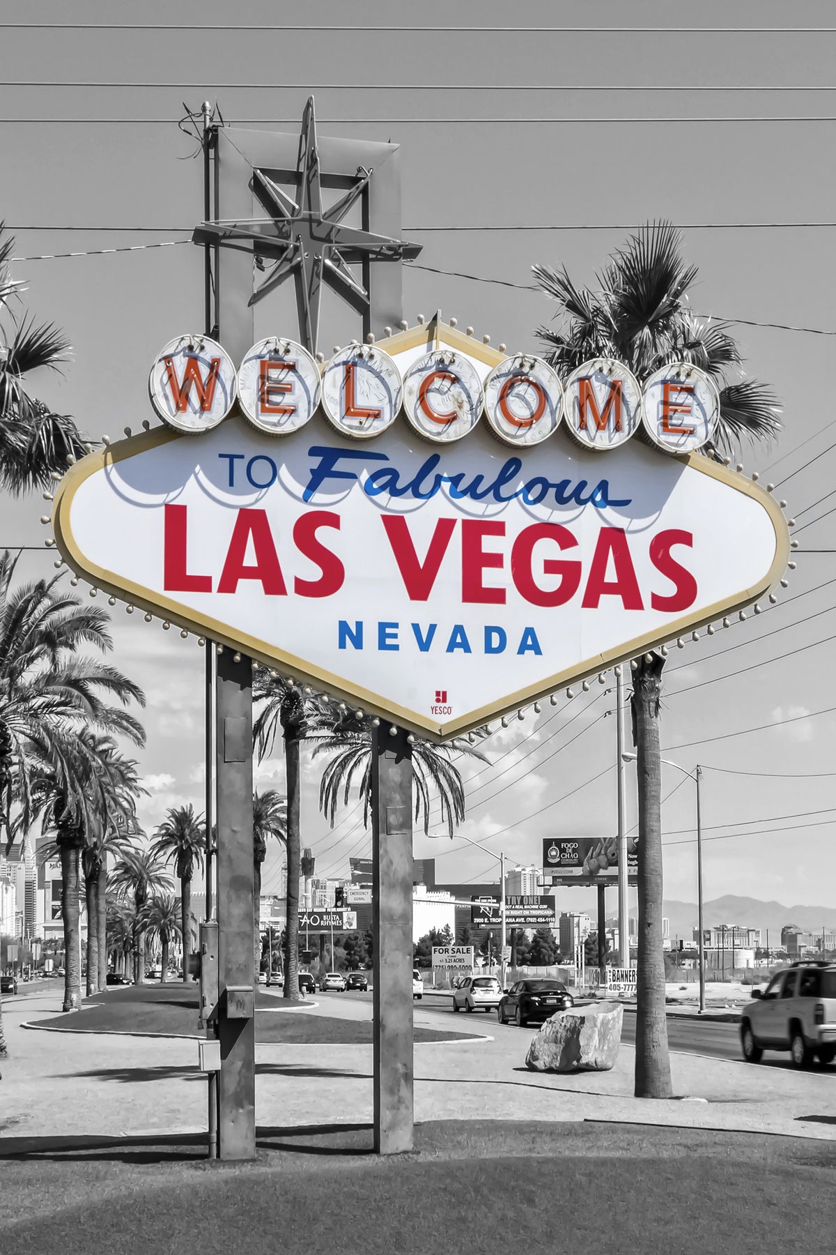 LAS VEGAS Sign | color pop Wall Mural in your room — zoomed
