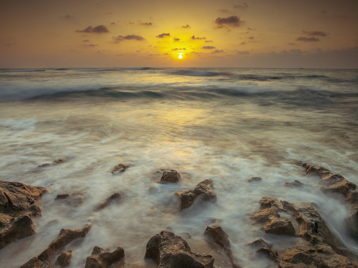 Palmachim Beach Sunset Wall Mural in your room — zoomed