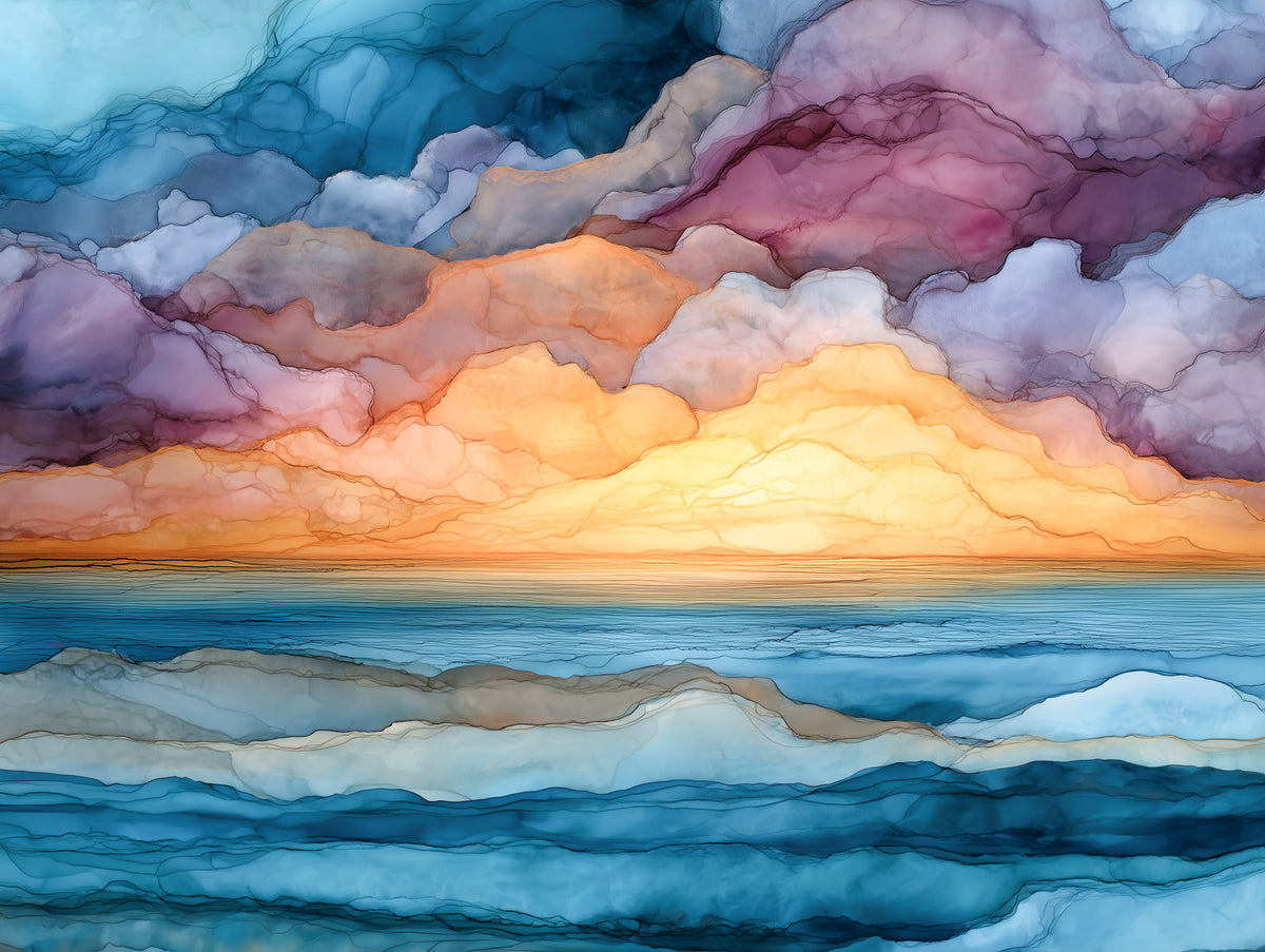 Fluid Landscape Artistic Wall Mural