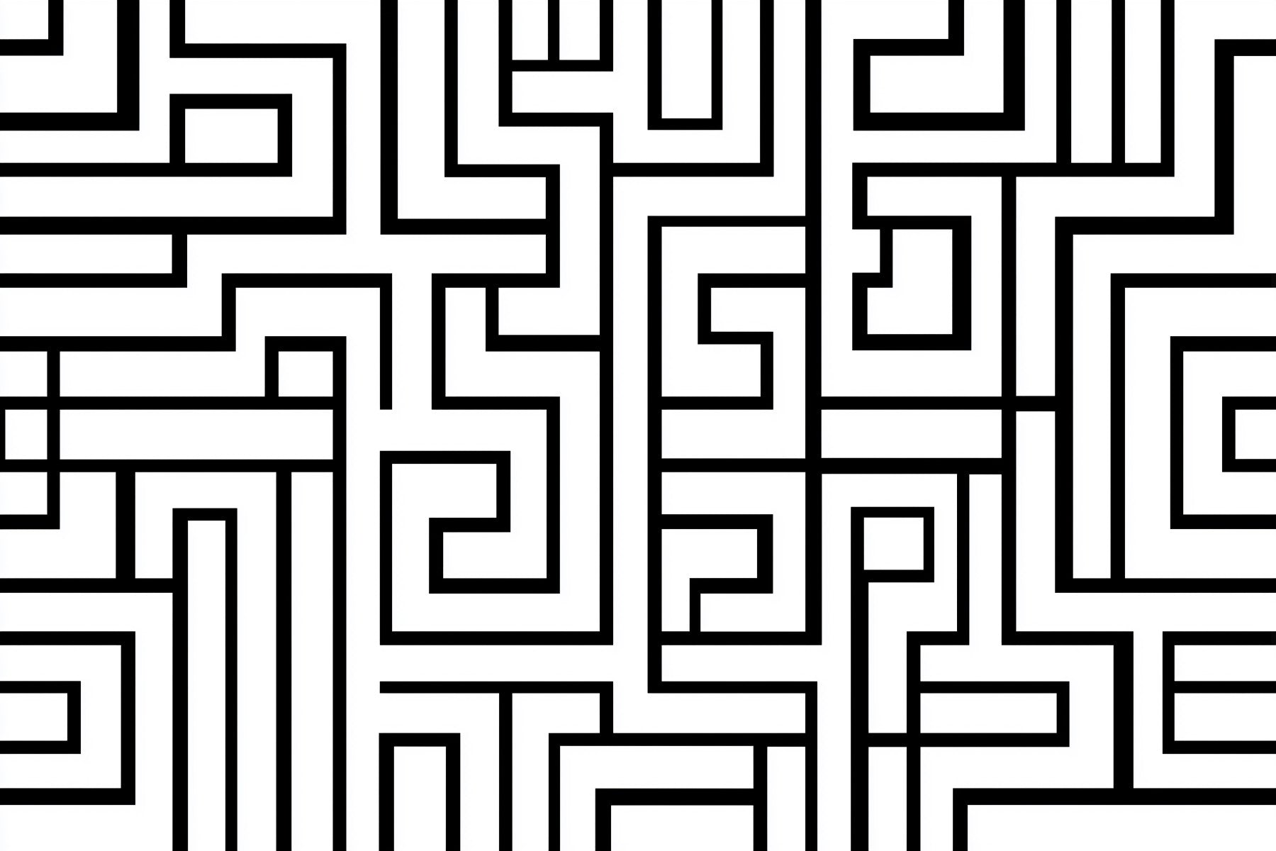 Maze Runner Modern Black & White Wall Mural in your room — zoomed