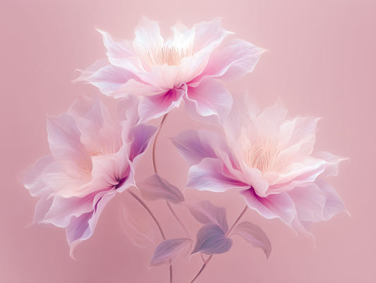 Pink Petal Dreams Floral Design Wall Mural