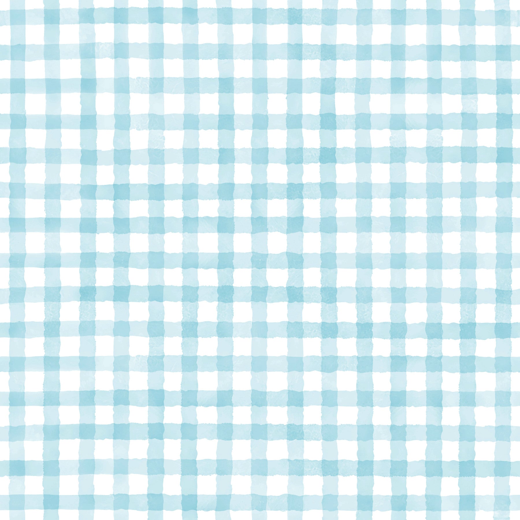 Rustic Baby Blue Farmhouse Gingham Watercolor Checkered Neutral Wallpaper⁠