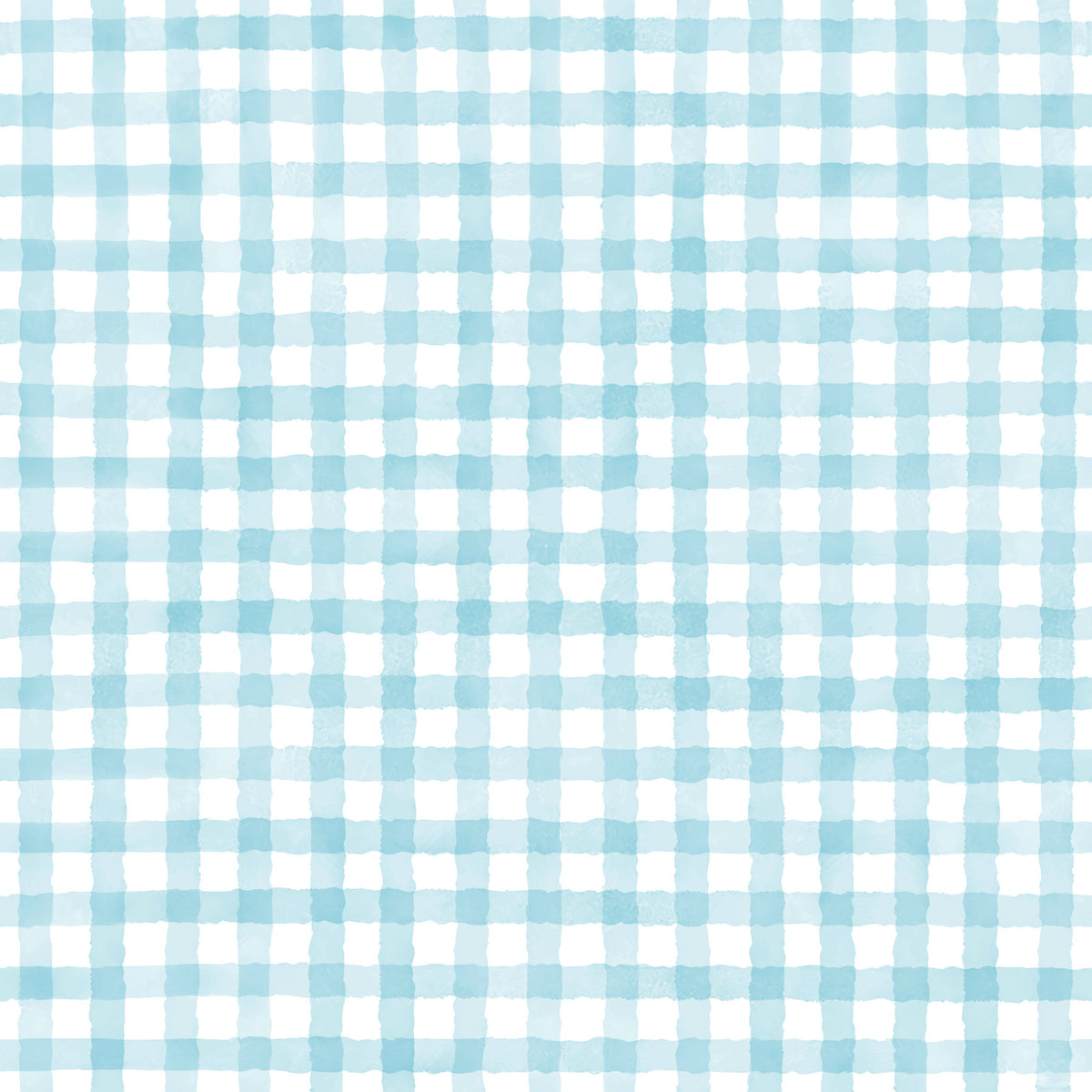 Rustic Baby Blue Farmhouse Gingham Watercolor Checkered Neutral Wallpaper⁠ in your room — zoomed