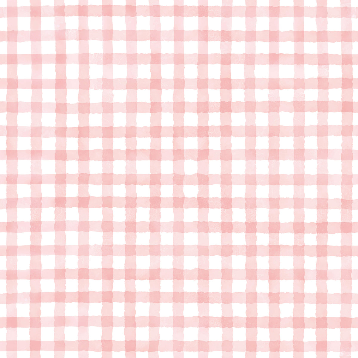 Rustic Baby Pink Farmhouse Gingham Watercolor Checkered Neutral Wallpaper⁠