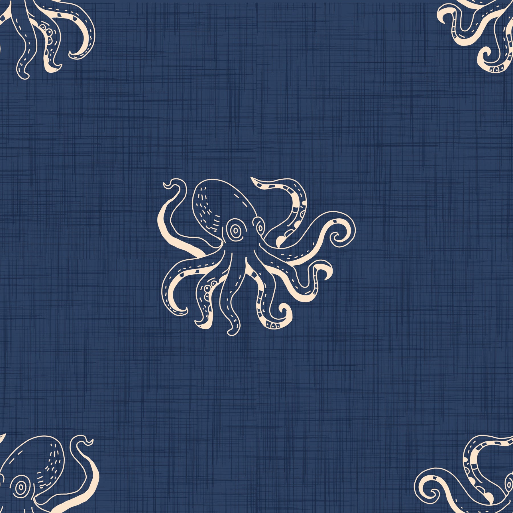Octopus Nautical Mythology - Retro Sea Creature Wallpaper⁠ in your room — zoomed