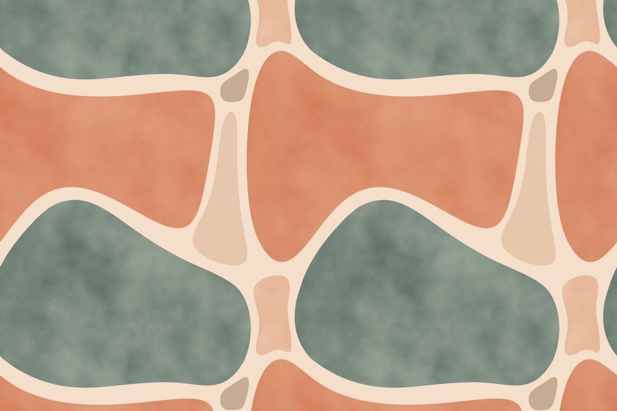 Earth Tones Shapes Wall Mural