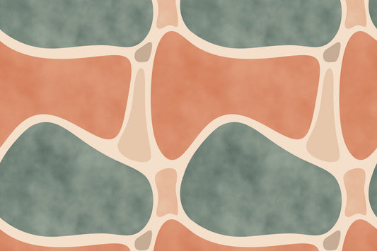 Earth Tones Shapes Wall Mural
