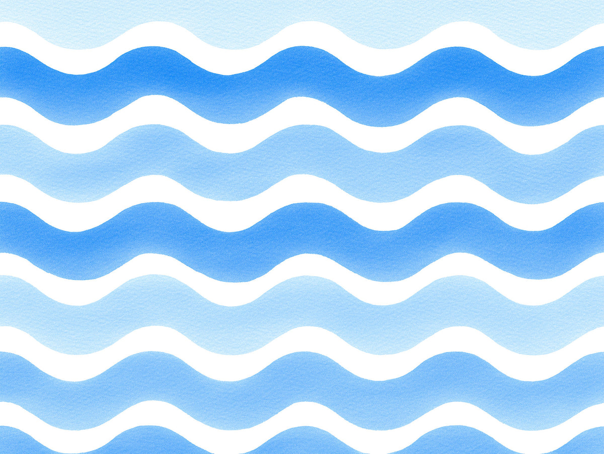 Watercolor Wave Rhythm Wall Mural in your room