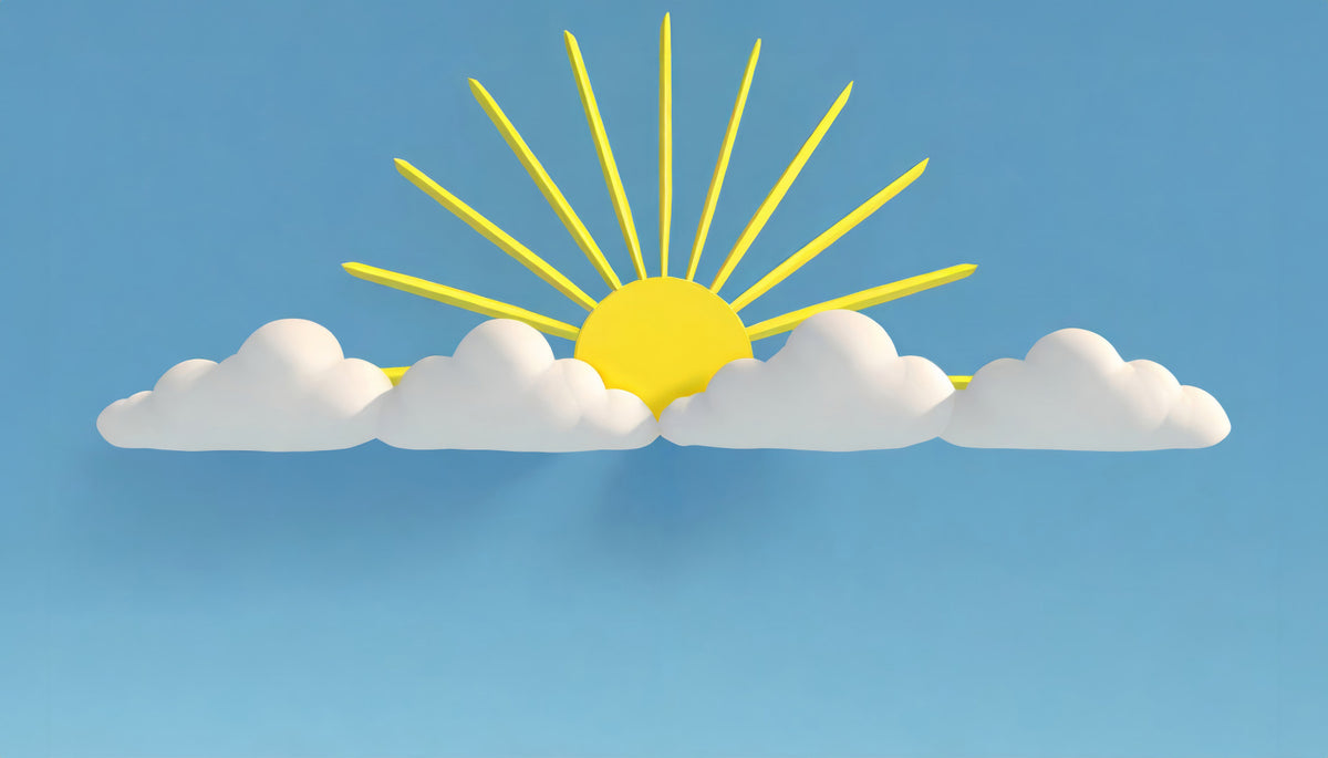 Sunny Skies and Cloud Dreams Wall Mural in your room — zoomed