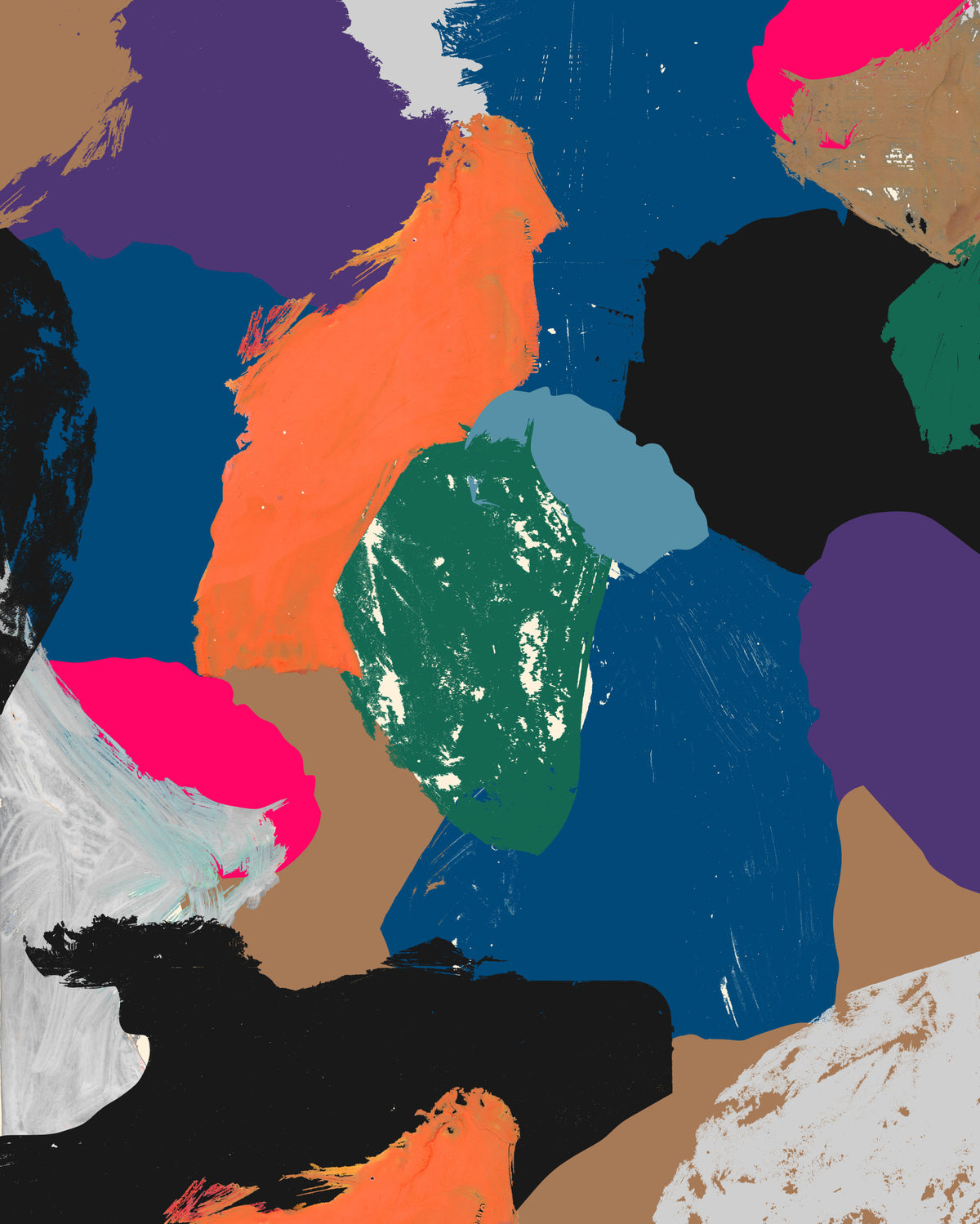Painted Canvas Wall Mural in your room — zoomed