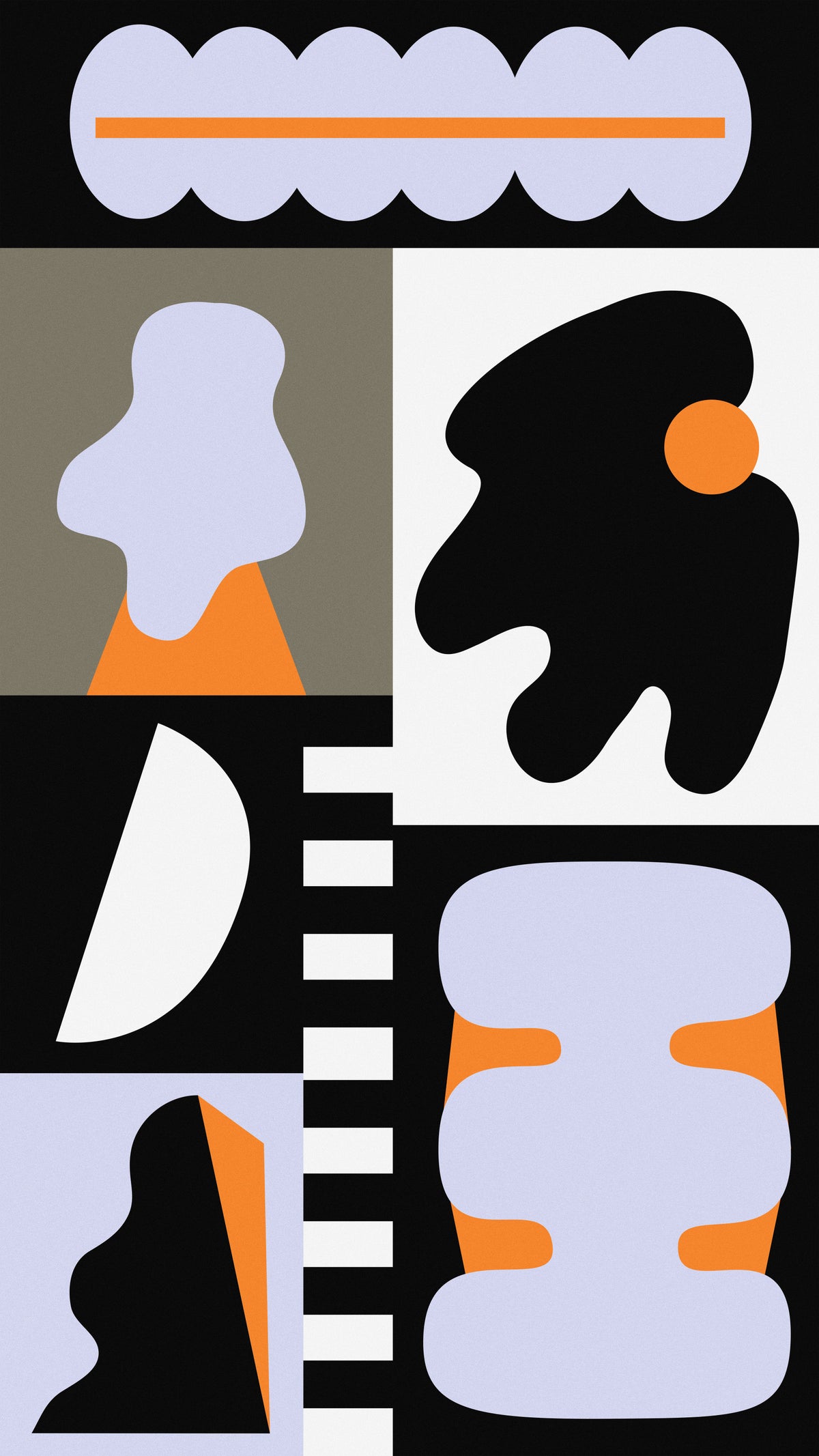 Deconstructed Forms Wall Mural in your room — zoomed