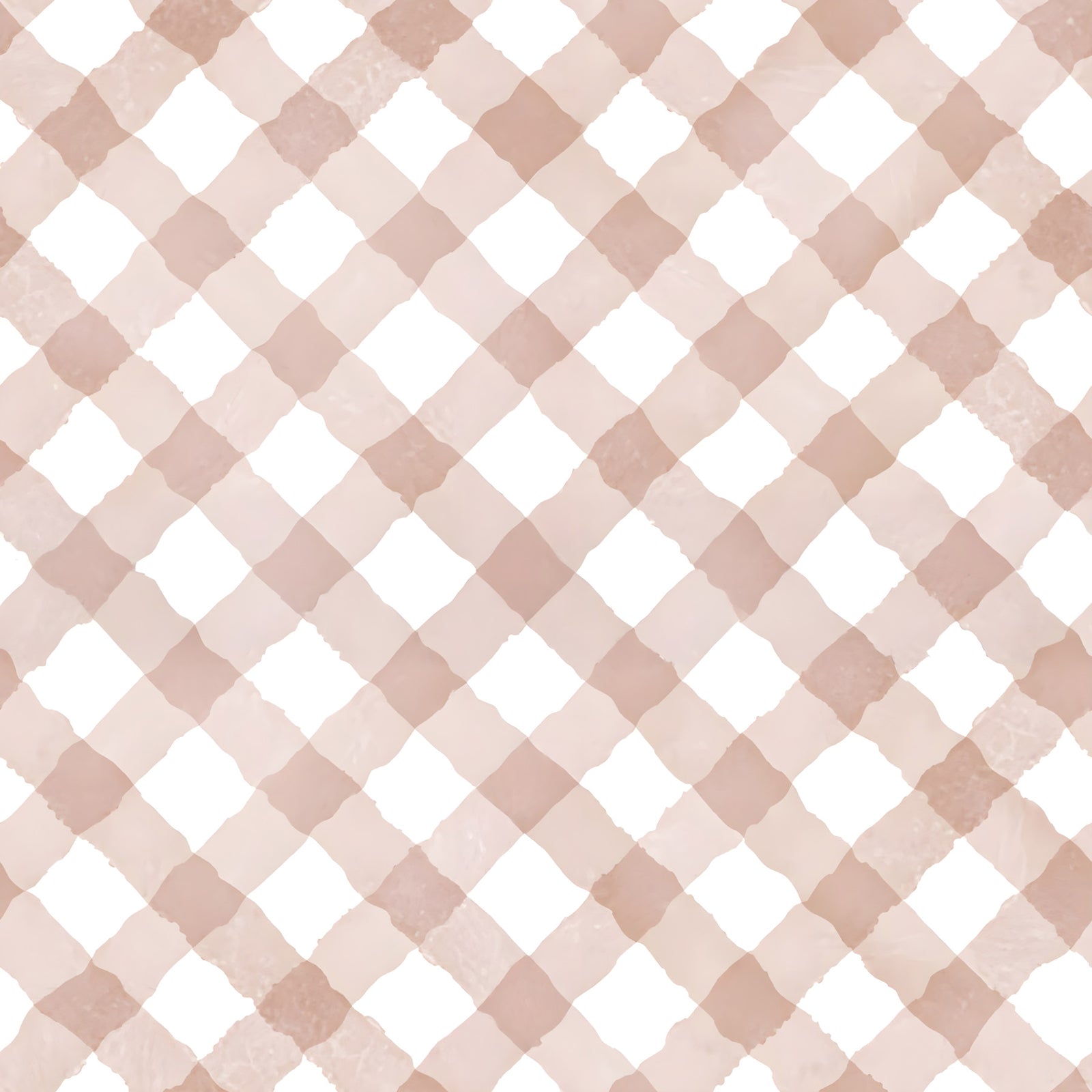 Hand Painted Pink Festive Gingham Wallpaper⁠ in your room