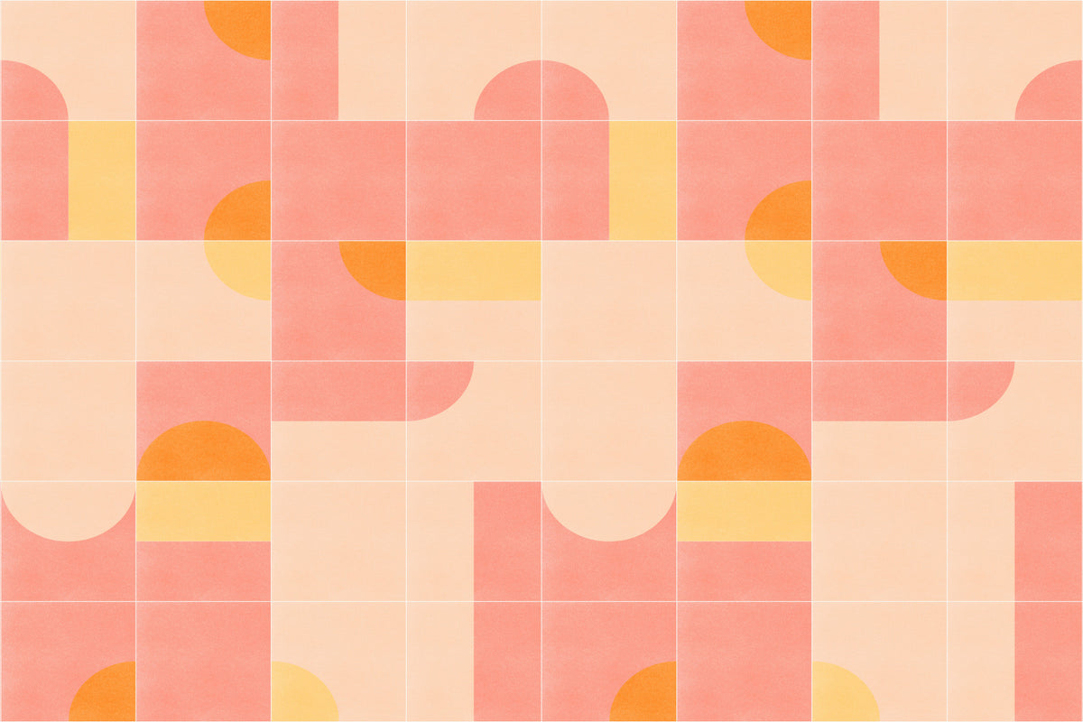 Retro Tiles 02 Wall Mural in your room