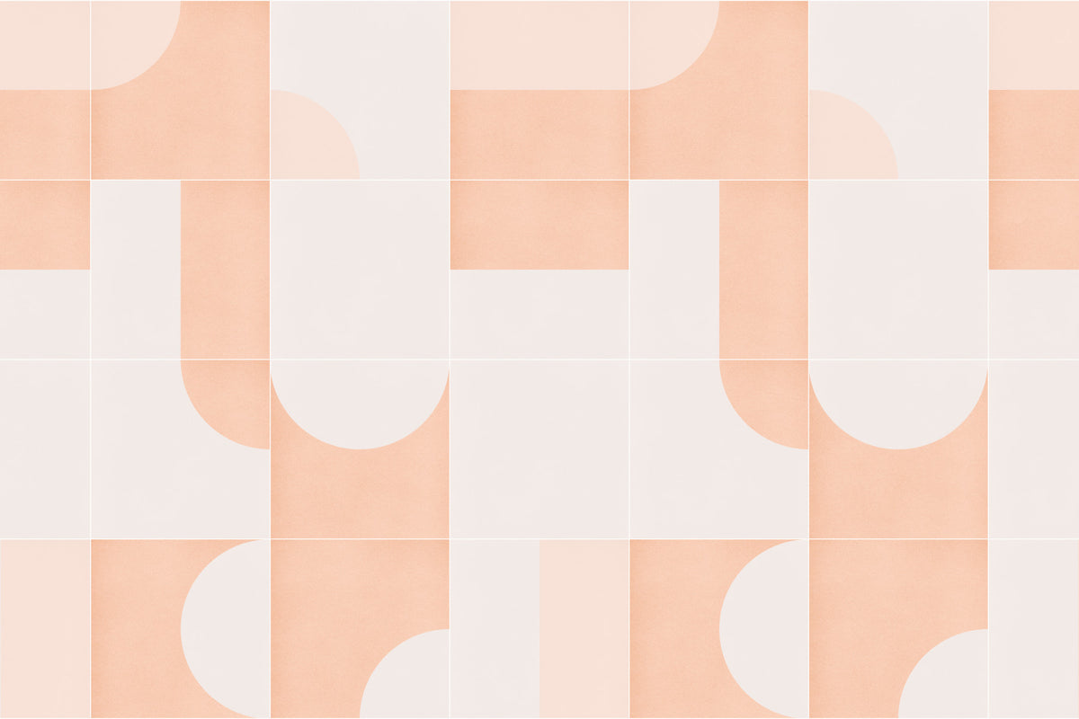 Retro Tiles 05 Wall Mural in your room — zoomed