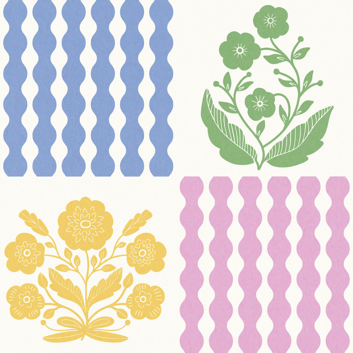 Pastel Pop Florals Wallpaper⁠ in your room — zoomed