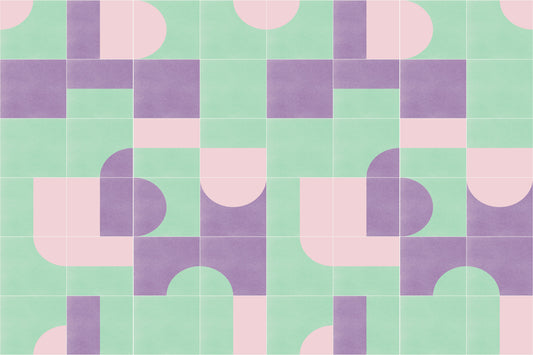 Retro Tiles 09 Wall Mural
