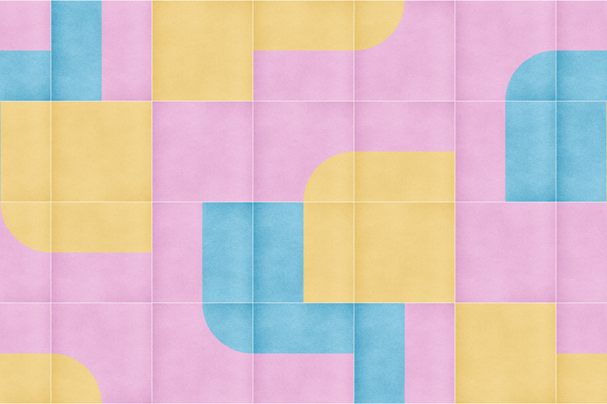 Retro Tiles 10 Wall Mural in your room