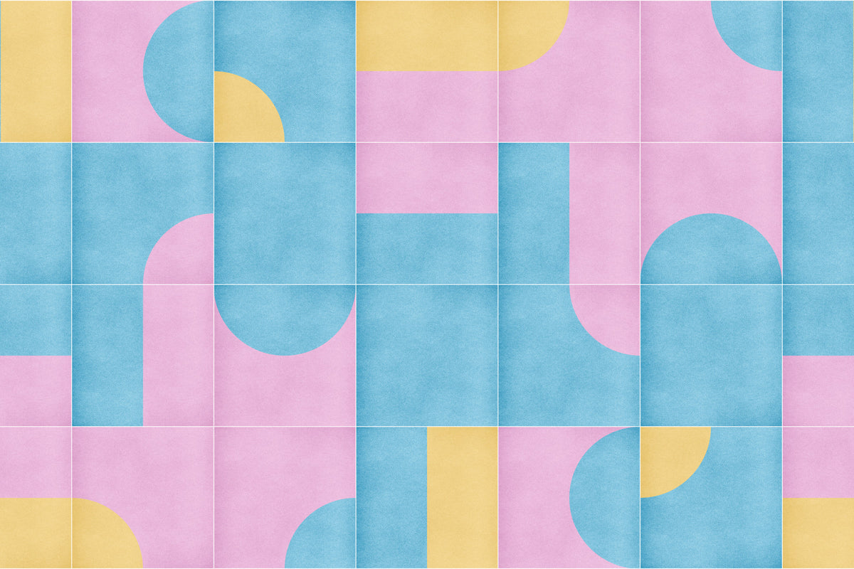 Retro Tiles 11 Wall Mural in your room
