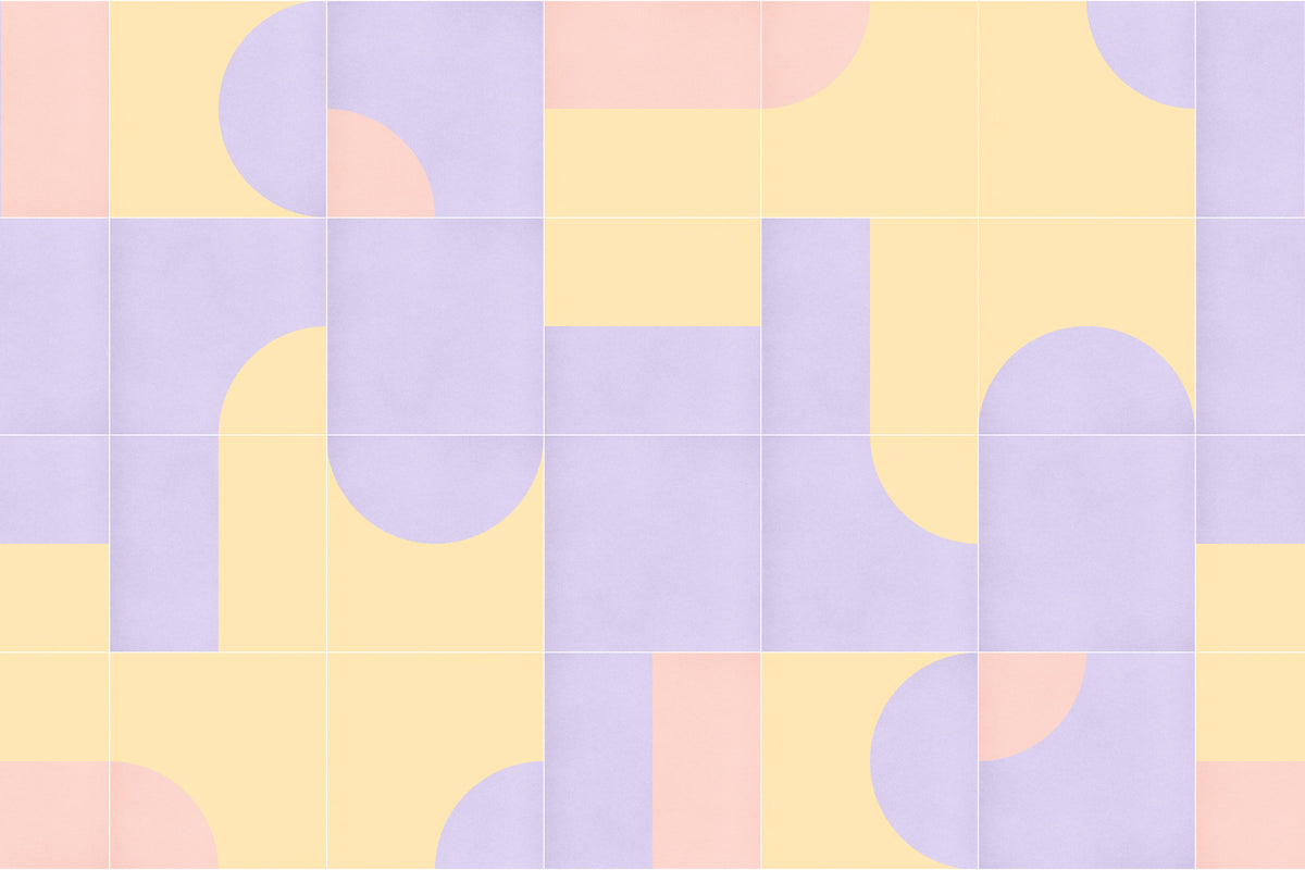 Retro Tiles 17 Wall Mural in your room