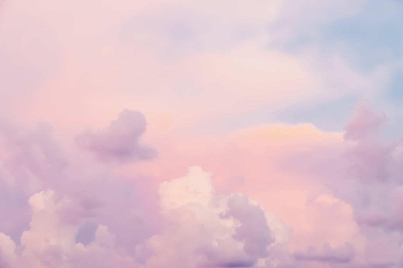 Sunset Clouds in Pastel Colors Wall Mural