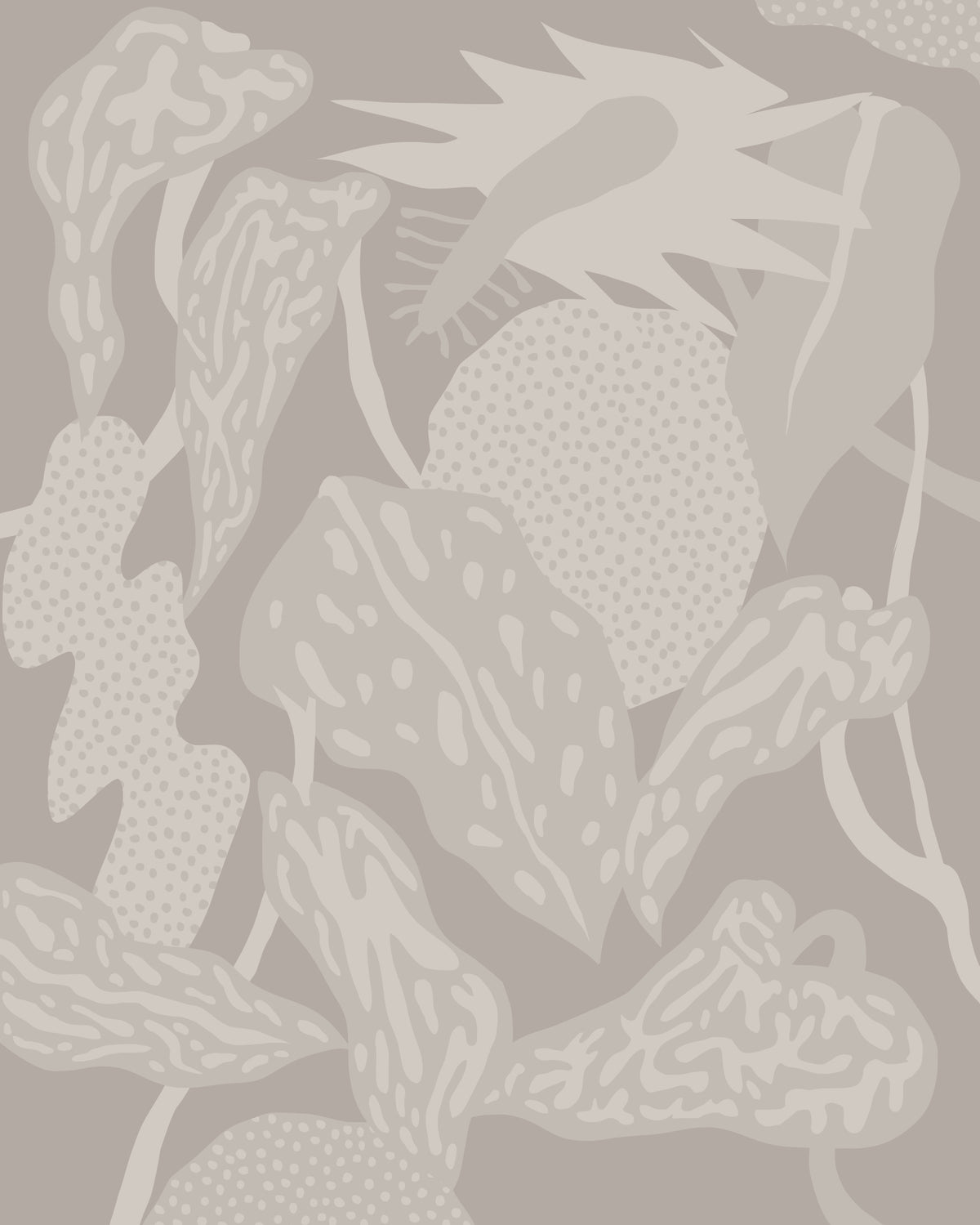 Subtle Foliage Reverie Wall Mural in your room