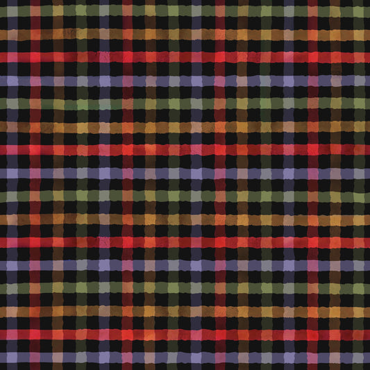 Muted Earthy Checkered Dark Academia Watercolor Gingham Plaid Wallpaper⁠